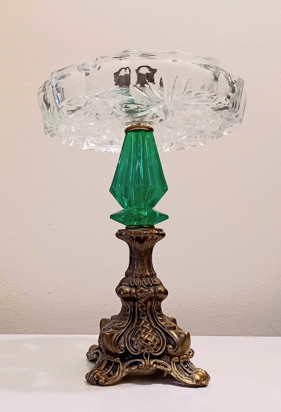 Unique Hollywood Regency Pedestal Ashtray