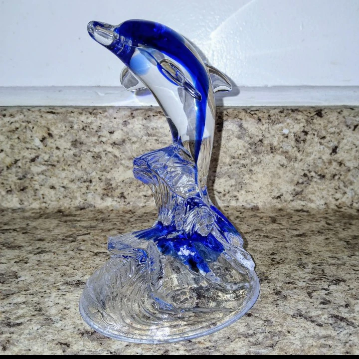 Glass Dolphin Figurine