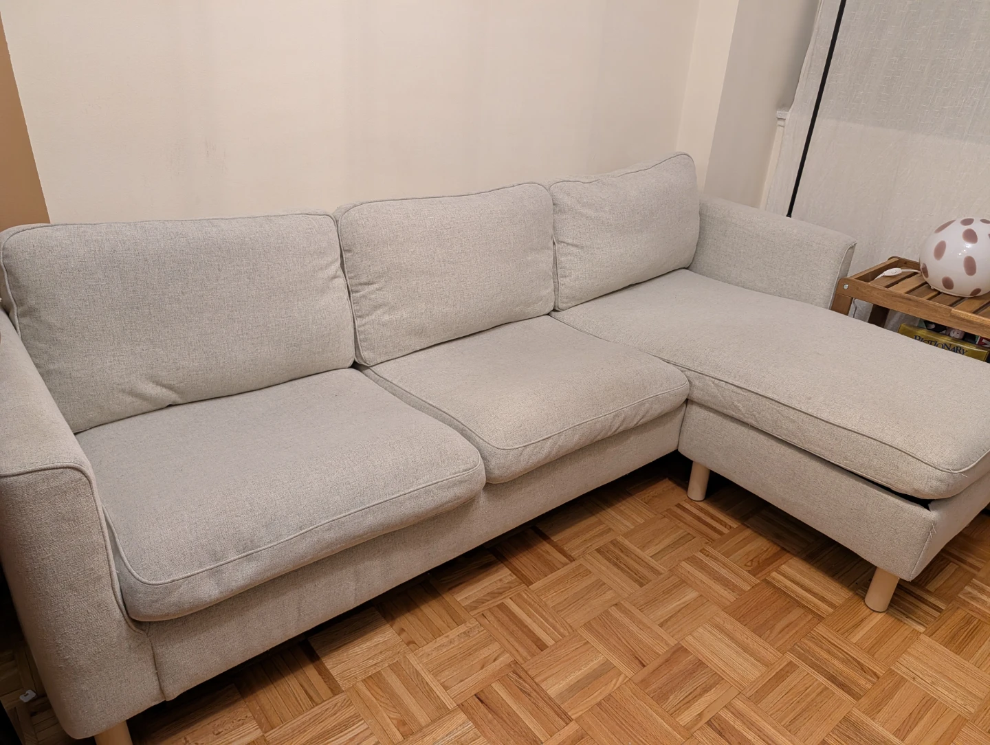 Light beige L-Shaped Sectional Sofa