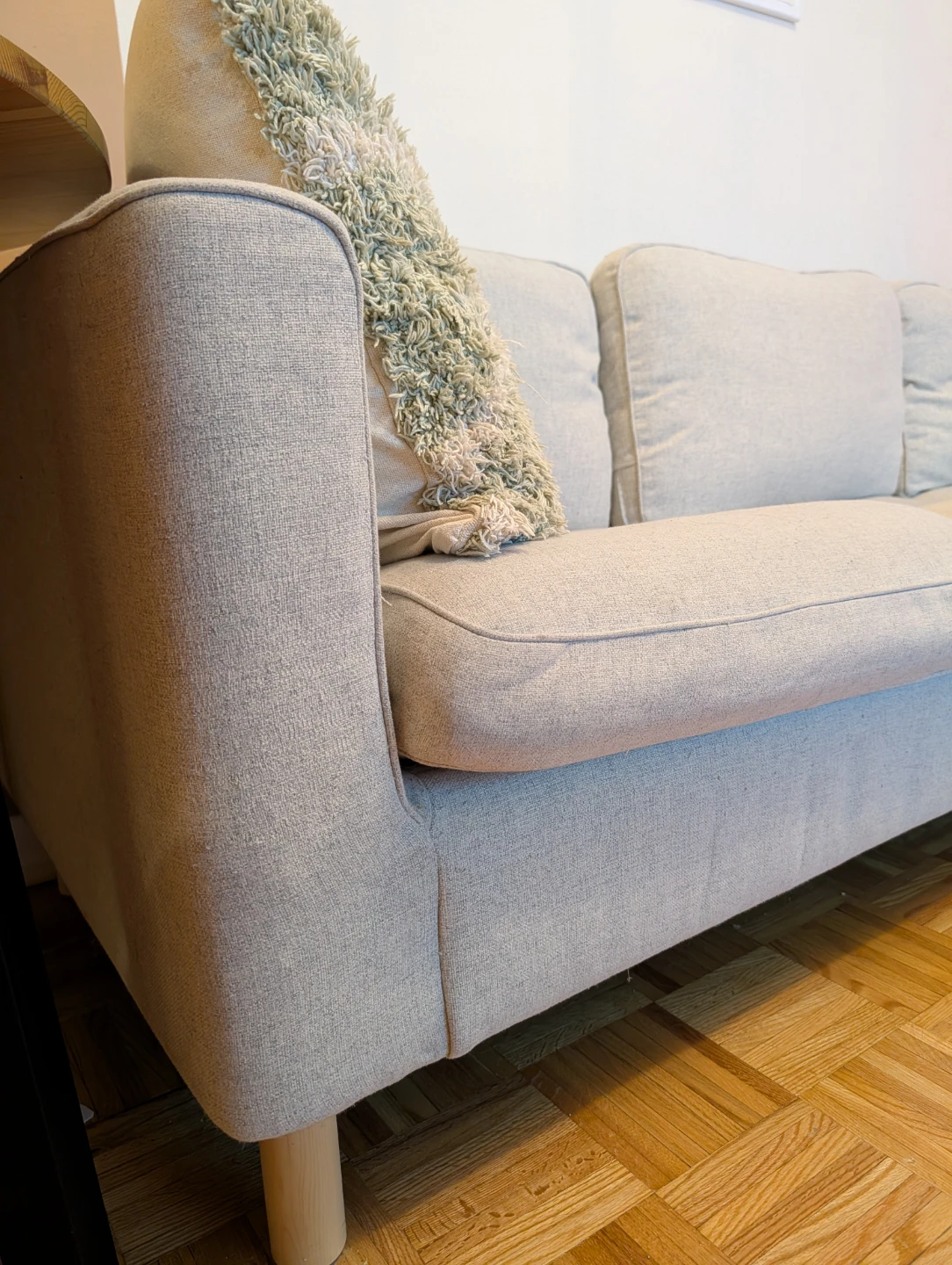 Light beige L-Shaped Sectional Sofa - photo 5