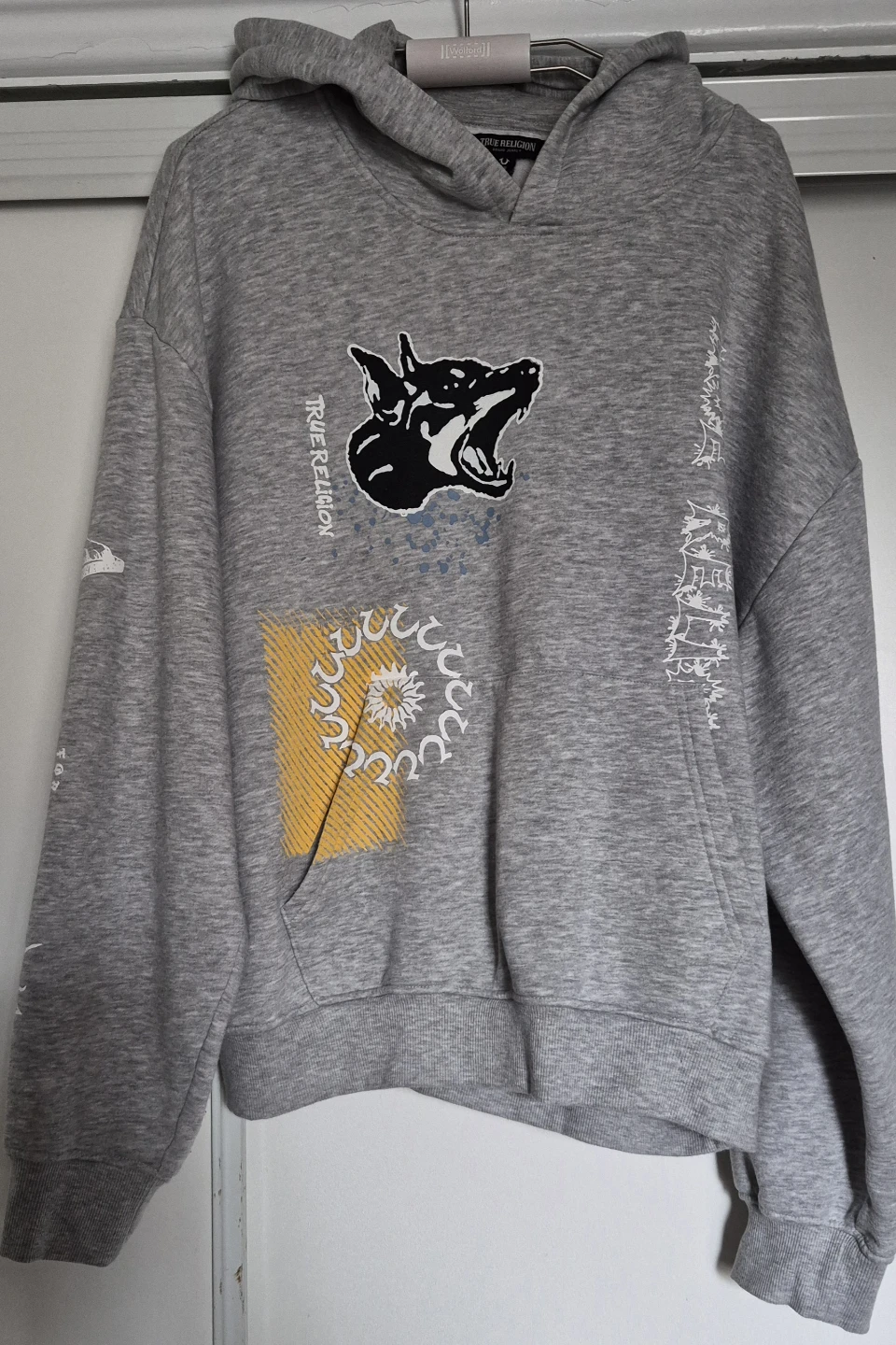 True Religion Grey Graphic Hoodie Size L - photo 3