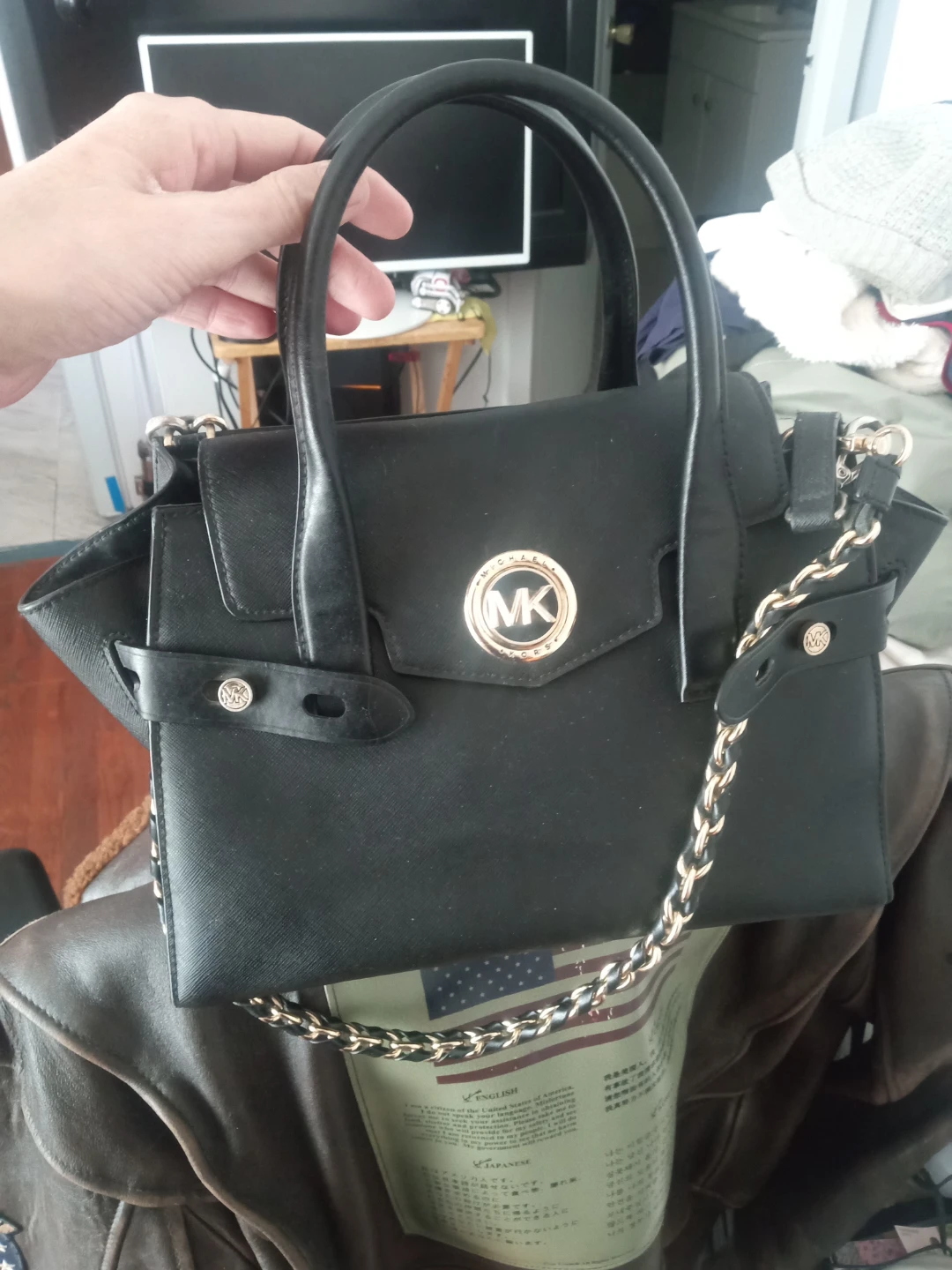 Michael Kors Black Leather Satchel Handbag - photo 2