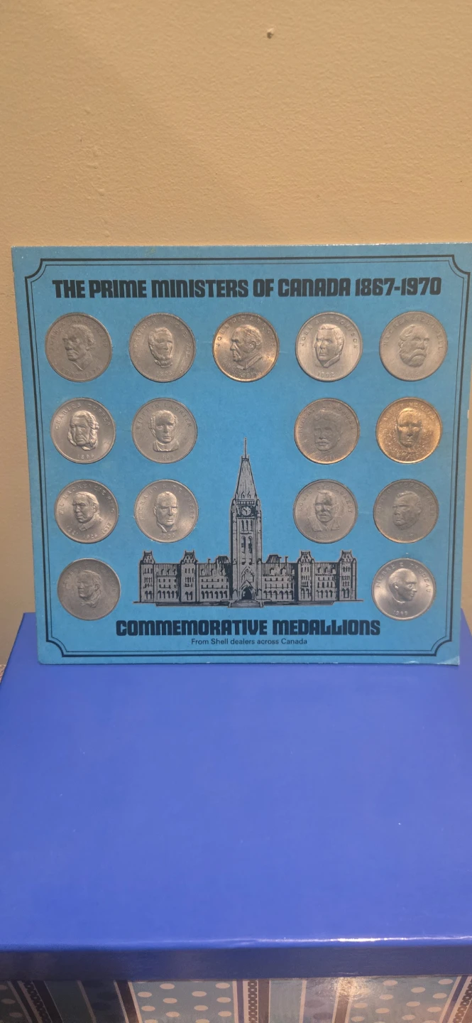 Commemorative Medallions - Prime Ministers of Canada 1867-1970