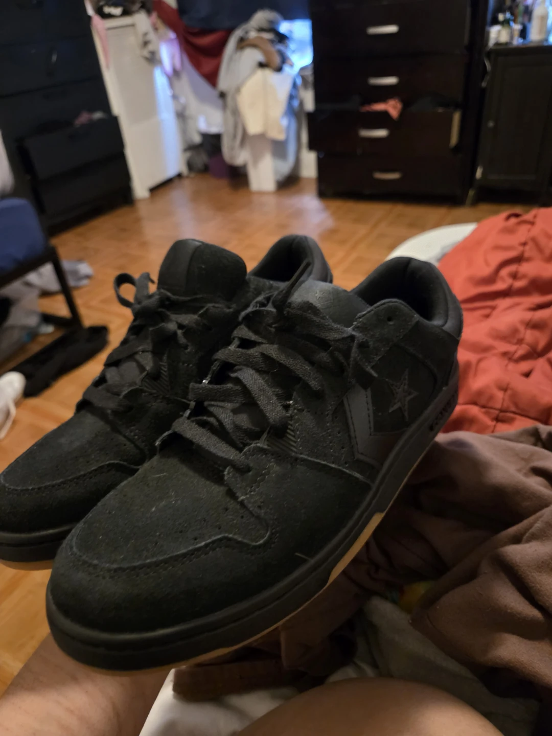 Converse Black Suede Skate Shoes - photo 3