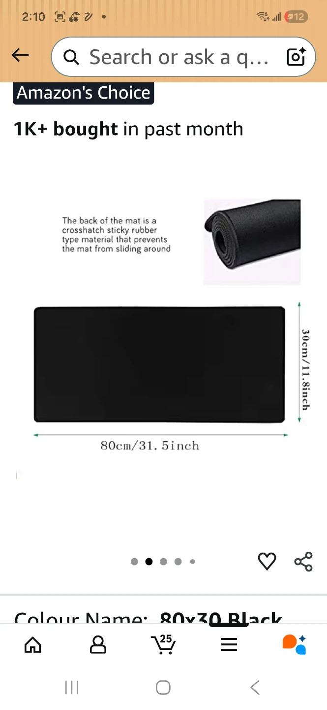 Black Extended Gaming Mouse Pad 80x30 cm - photo 4