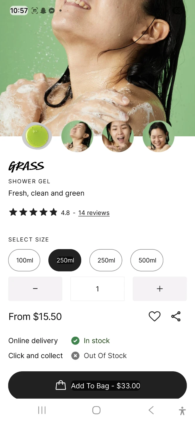 GRASS Shower Gel 250ml