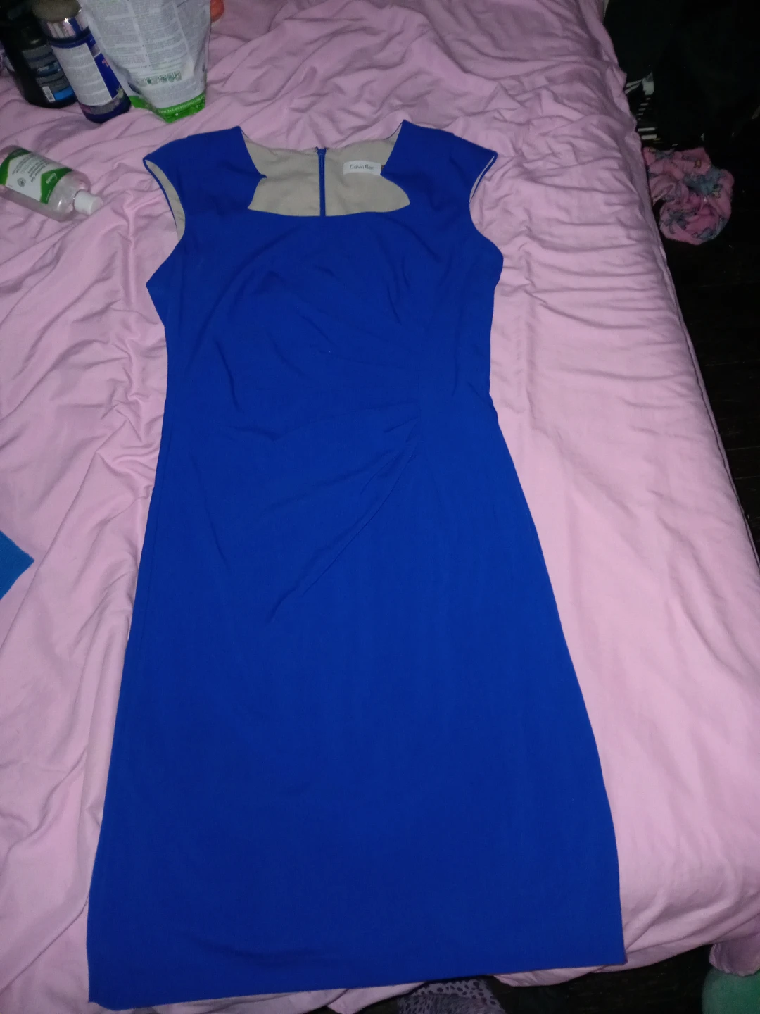 Calvin Klein Blue Sheath Dress - Size M