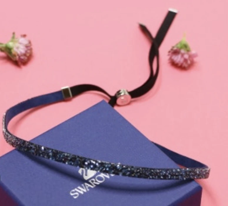 Swarovski Blue Crystal Choker Necklace