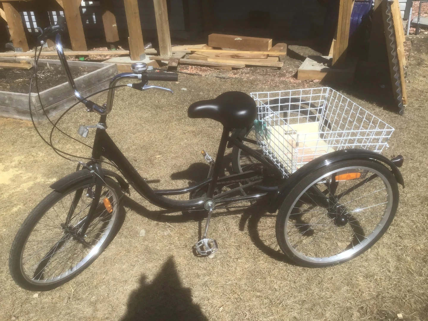 Black Tricycle with Basket