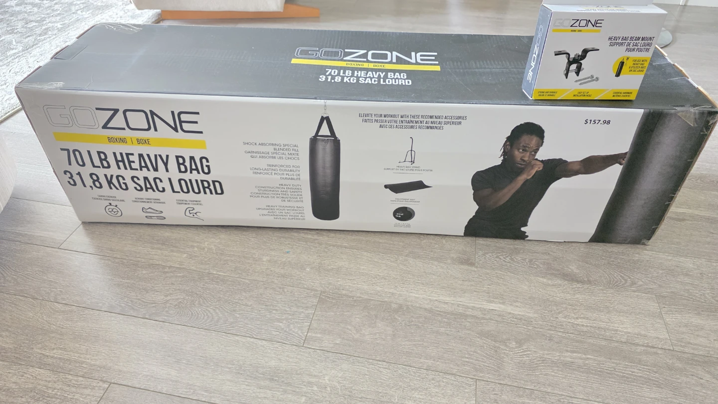 GOZone 70 LB Heavy Bag with Beam Mount
