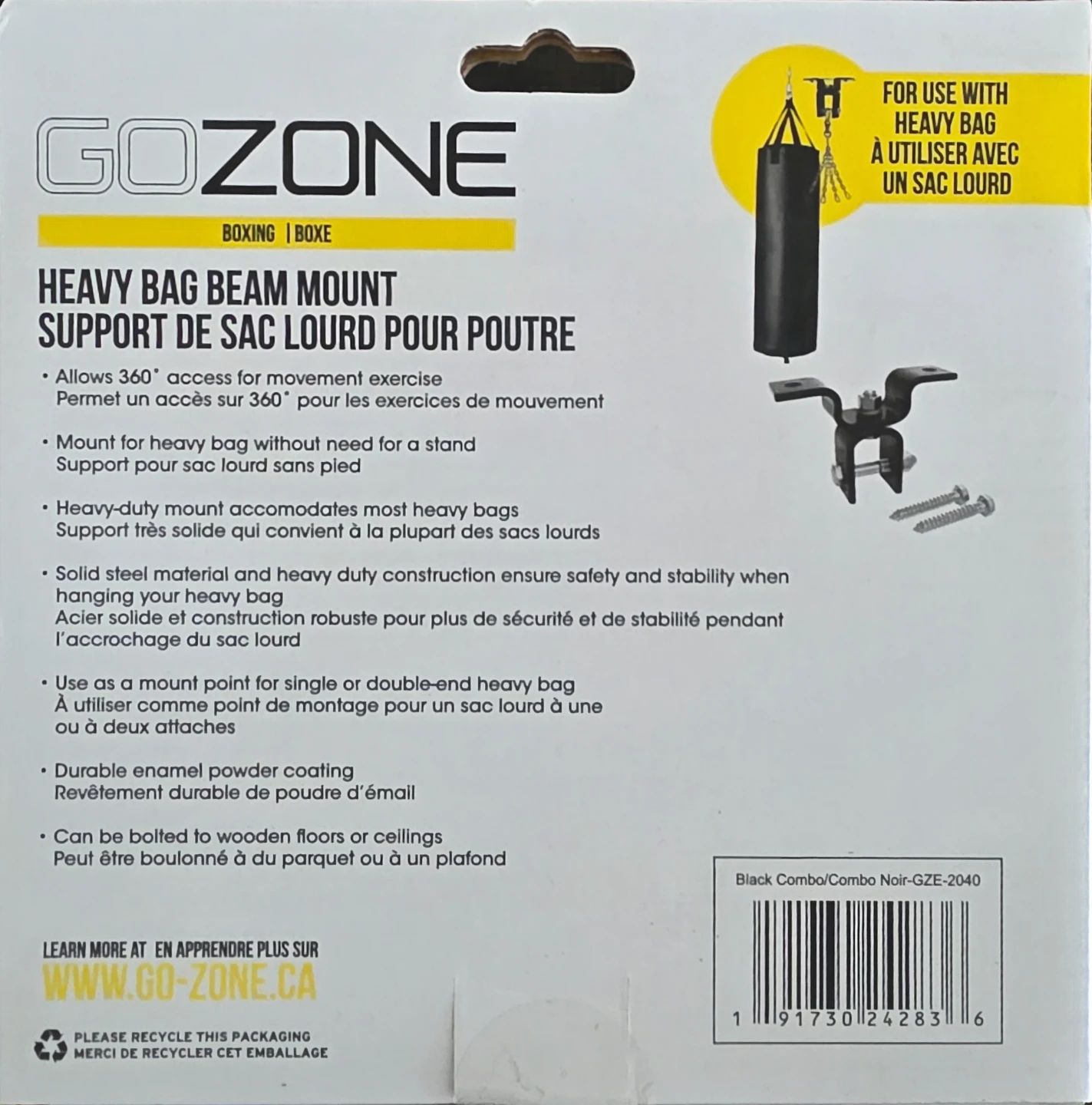 GOZone 70 LB Heavy Bag with Beam Mount - photo 3