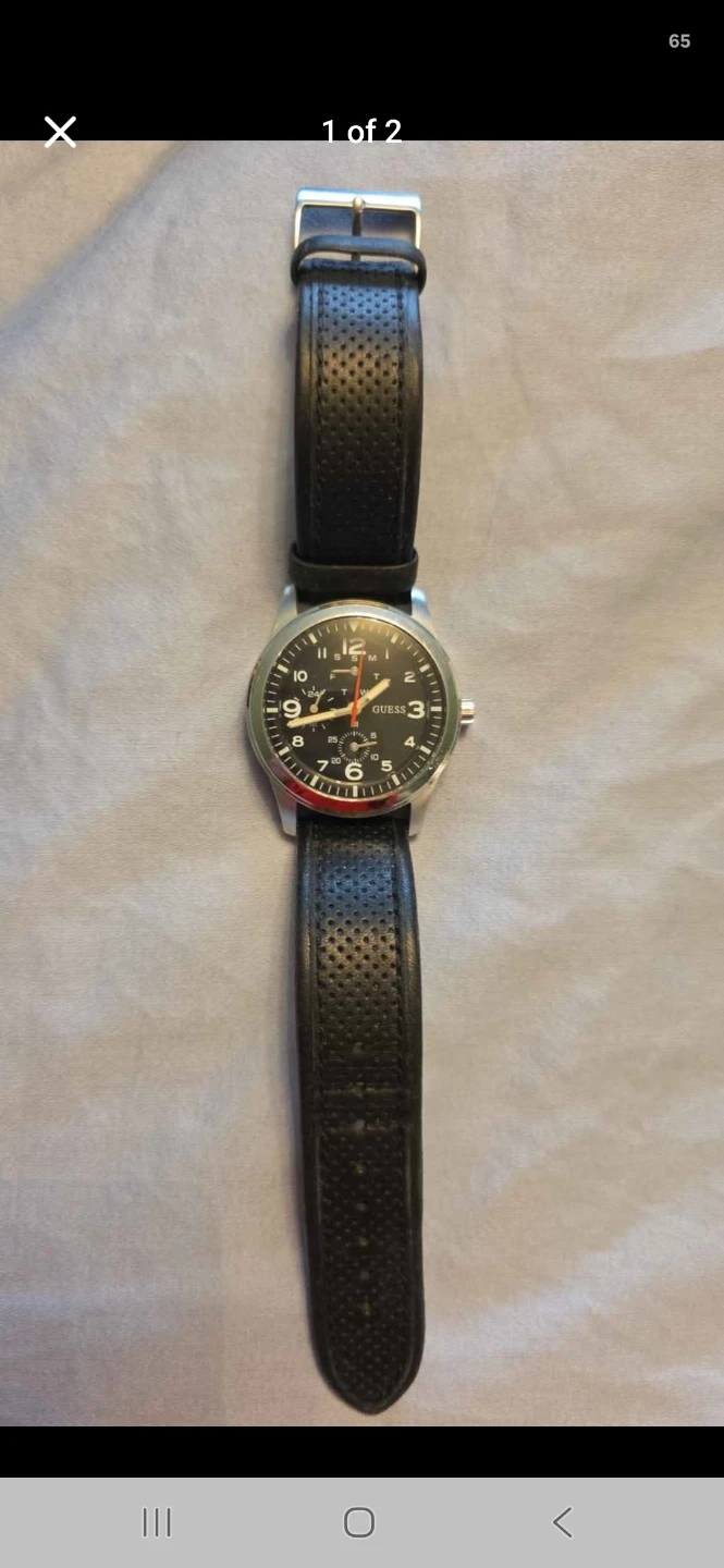 Guess steel case watch