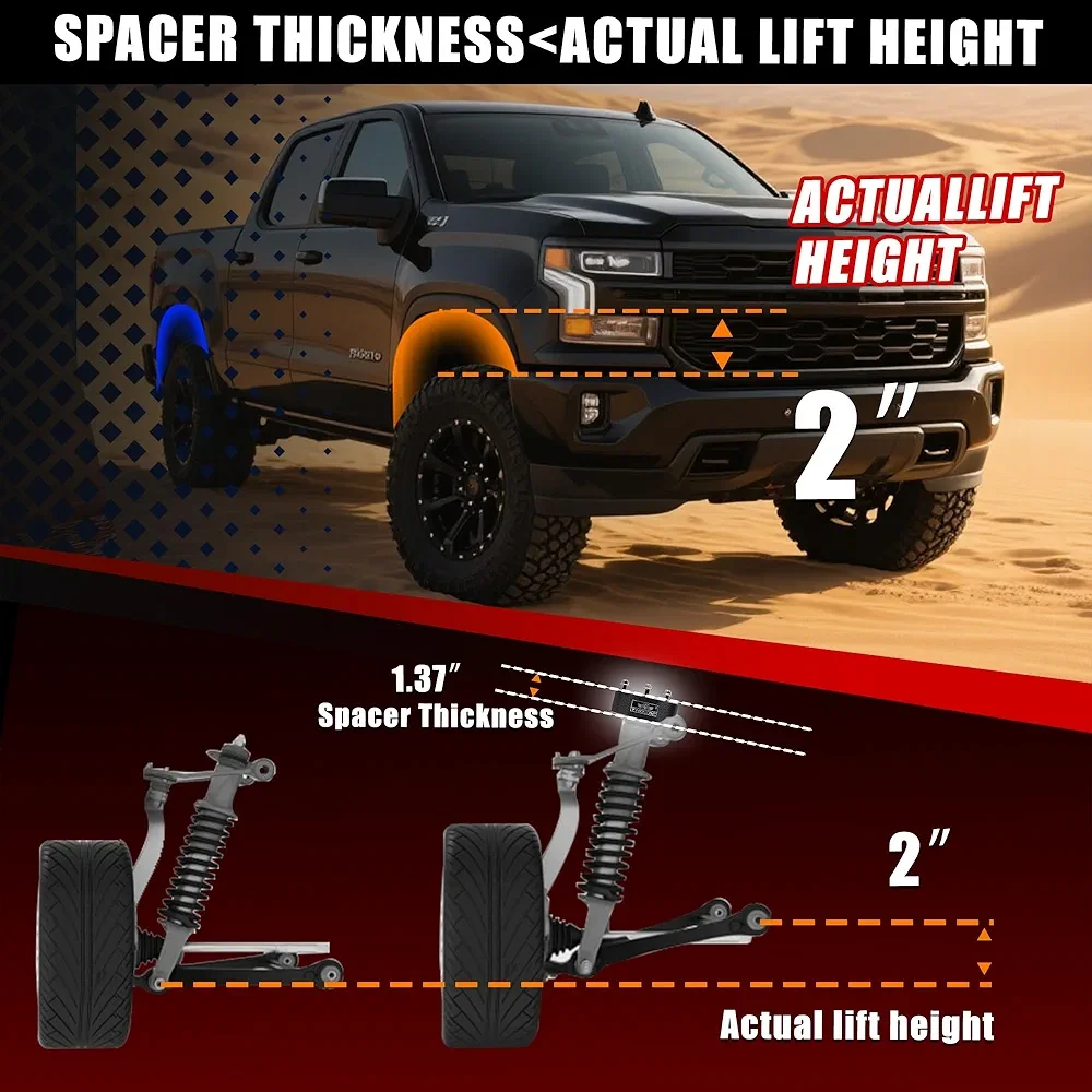 THOCAC 2" Lift Kit for Silverado/Sierra 1500 (2007-2024) - photo 3