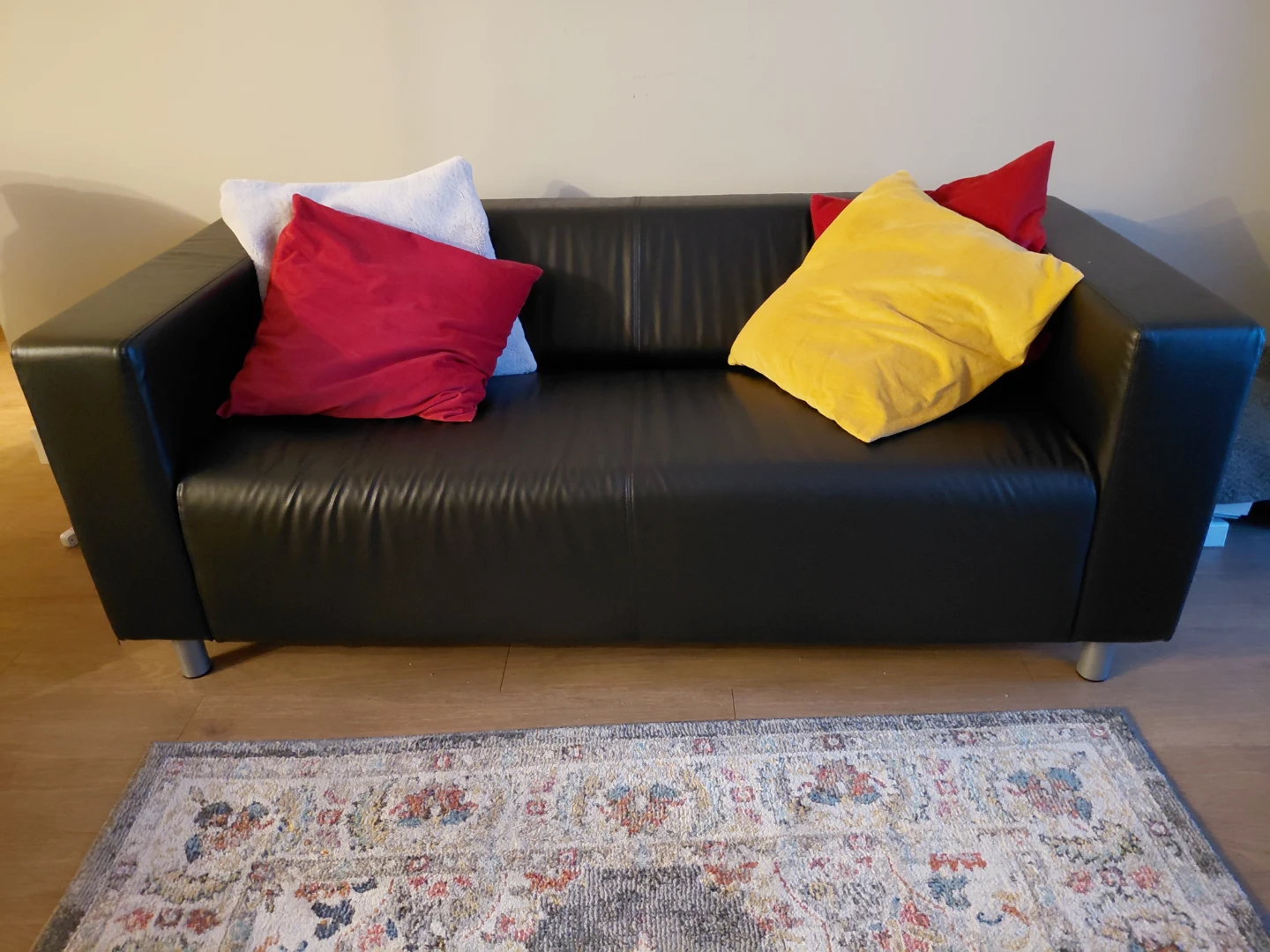 Black Leather Sofa