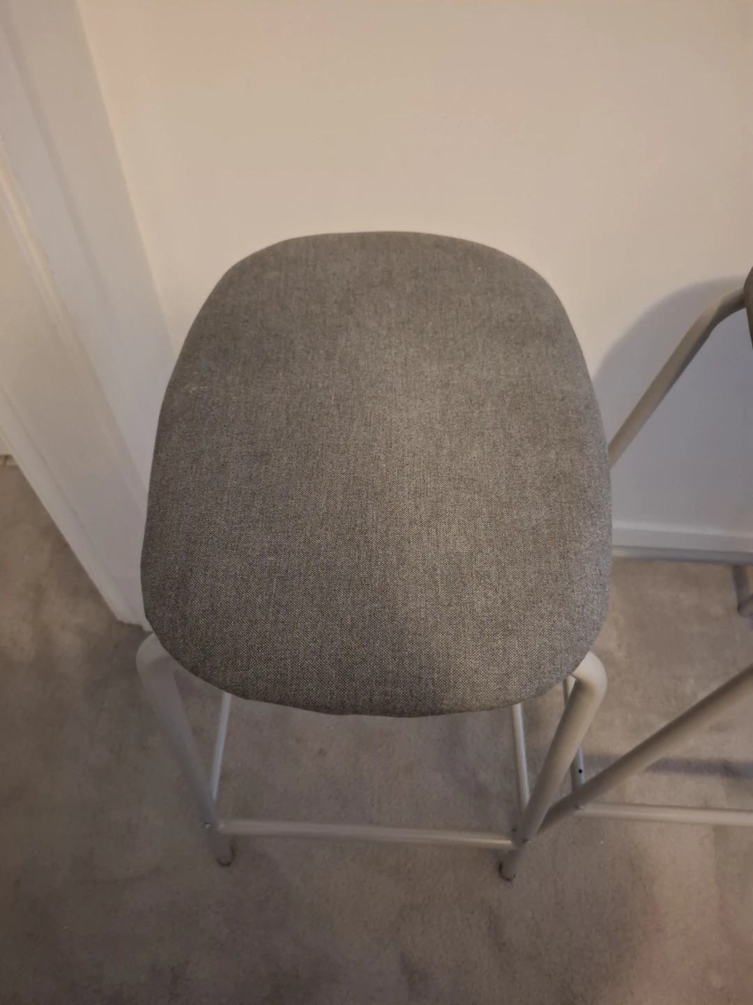 Grey Fabric Bar Stools - Set of 2 - photo 5