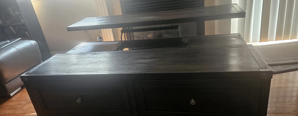 Lift Top Coffee Table with Storage - photo 2