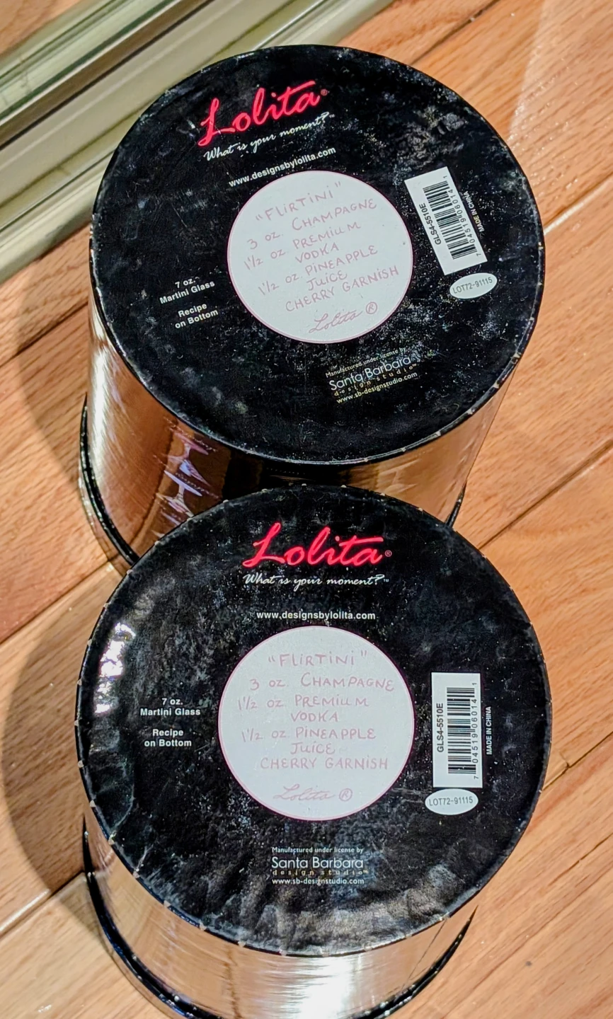 Lolita "Flirtini" Martini Glass x 2 - photo 3