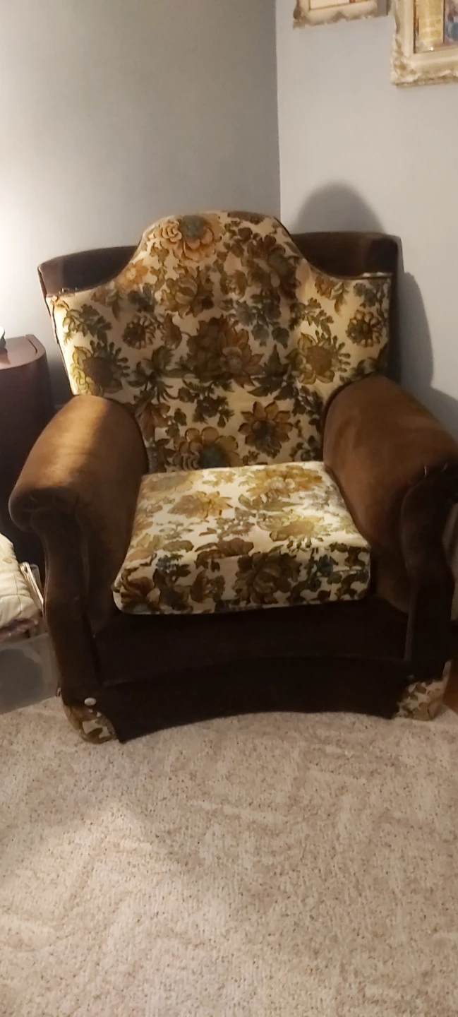 Vintage floral armchair