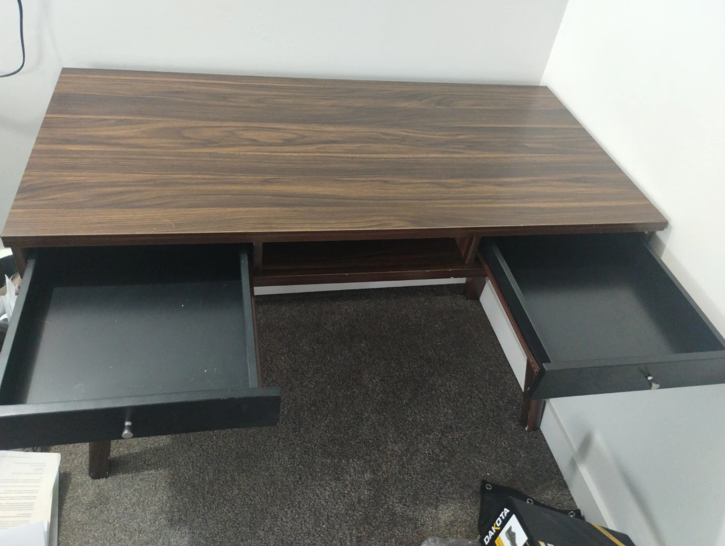 Wood Desk with Two Drawers - photo 2