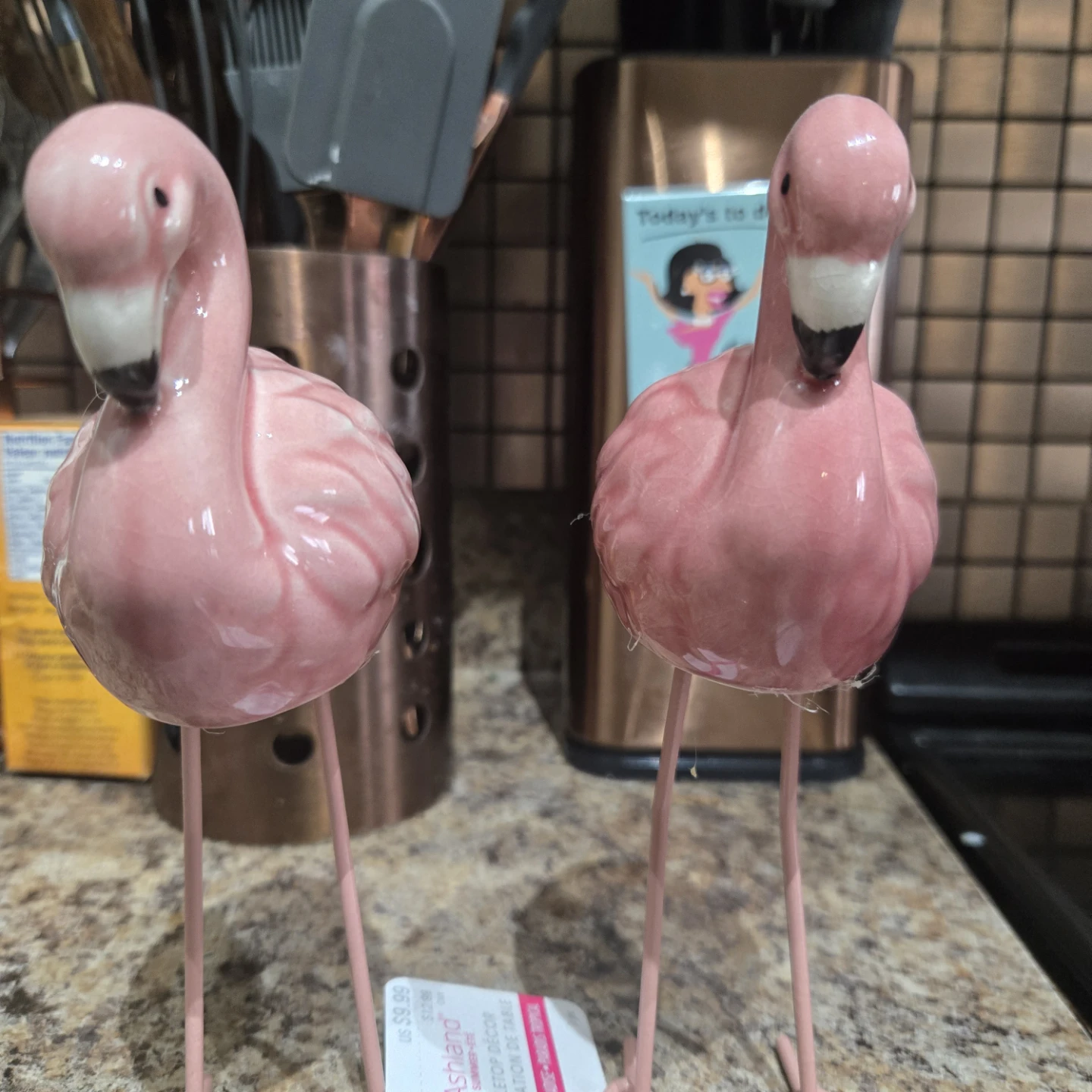 Two Decorative Flamingos From  Michaels - photo 5
