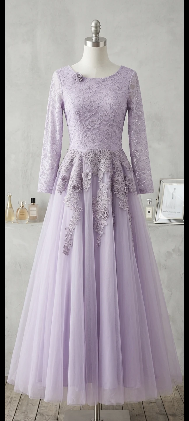 Lavender Lace Gown - photo 3