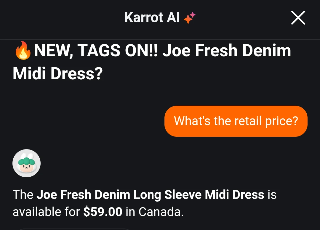 🔥NEW, TAGS ON!! Joe Fresh Denim Midi Dress - photo 3