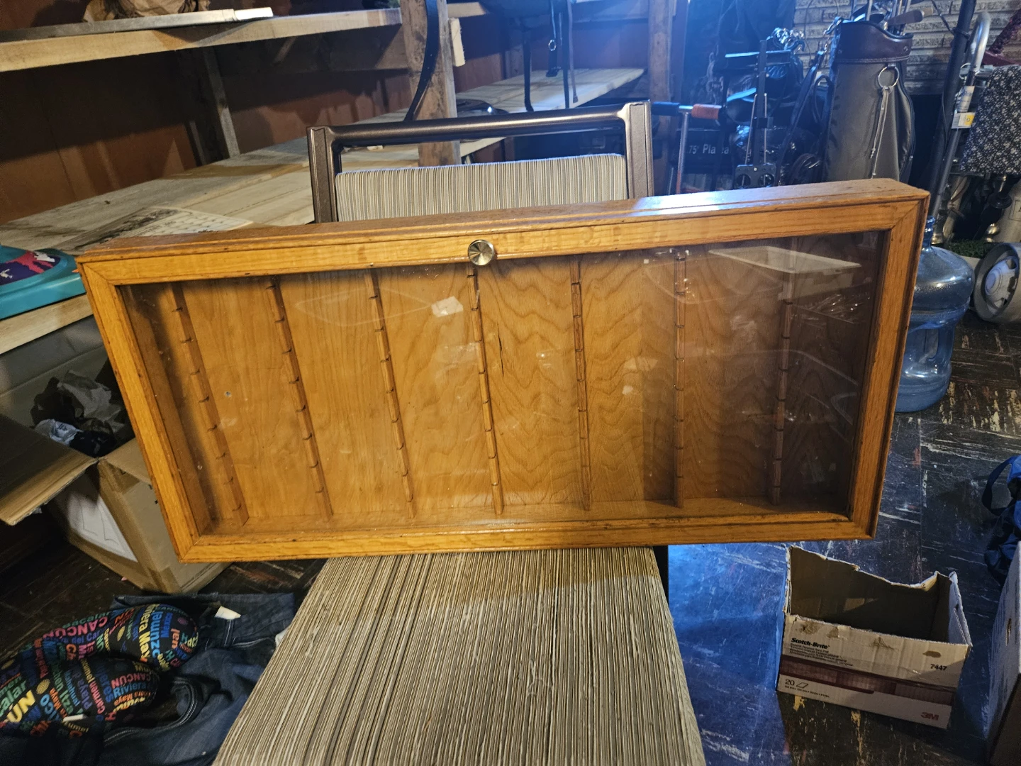 Wooden Display Cabinet with Glass Door - photo 2