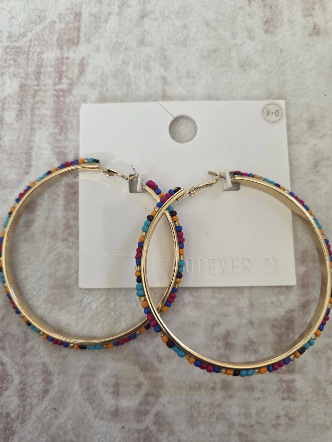 Forever 21 Hoop Earrings with Beads - photo 2