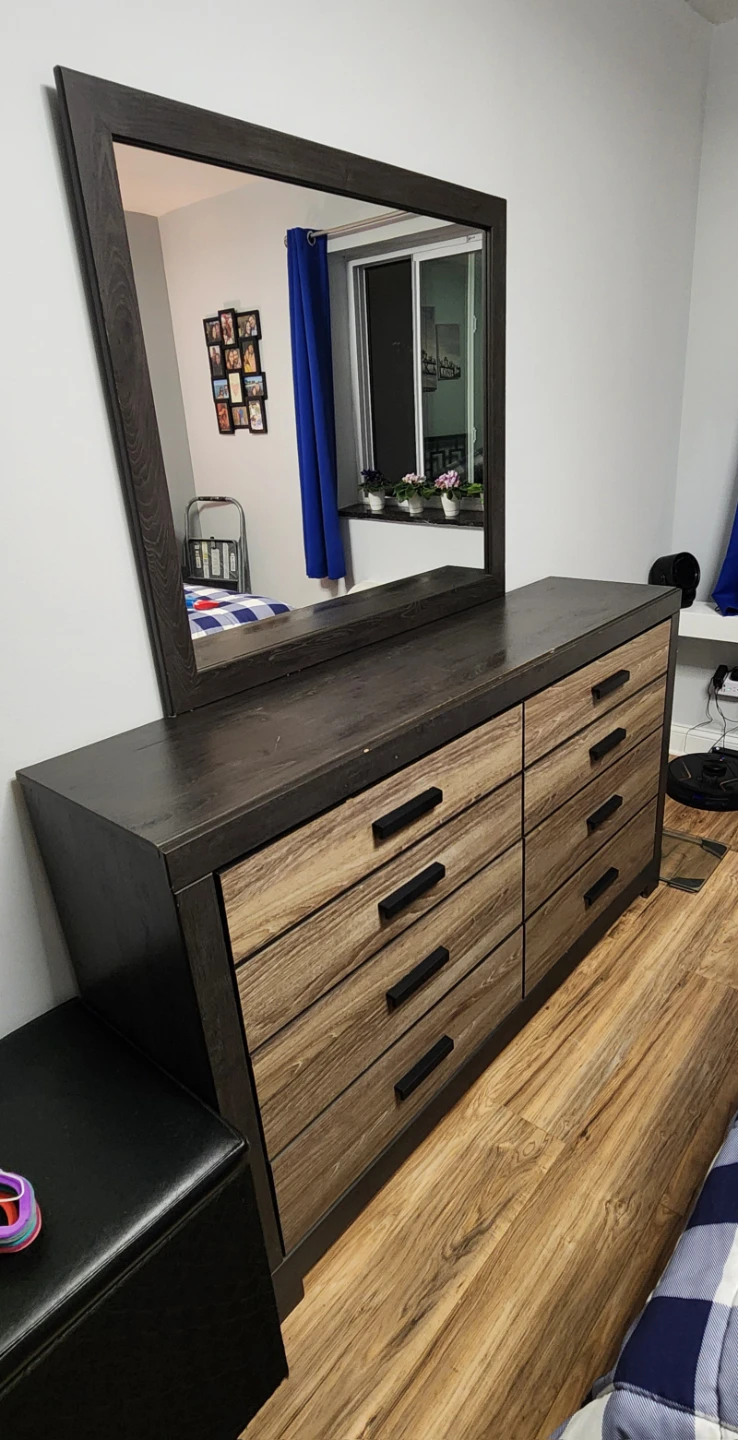Wooden Dresser with Mirror - photo 2