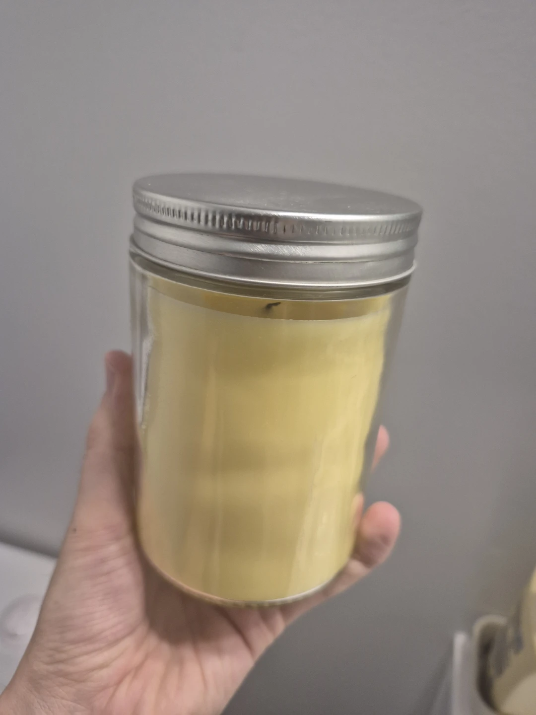 Candle in glass jar