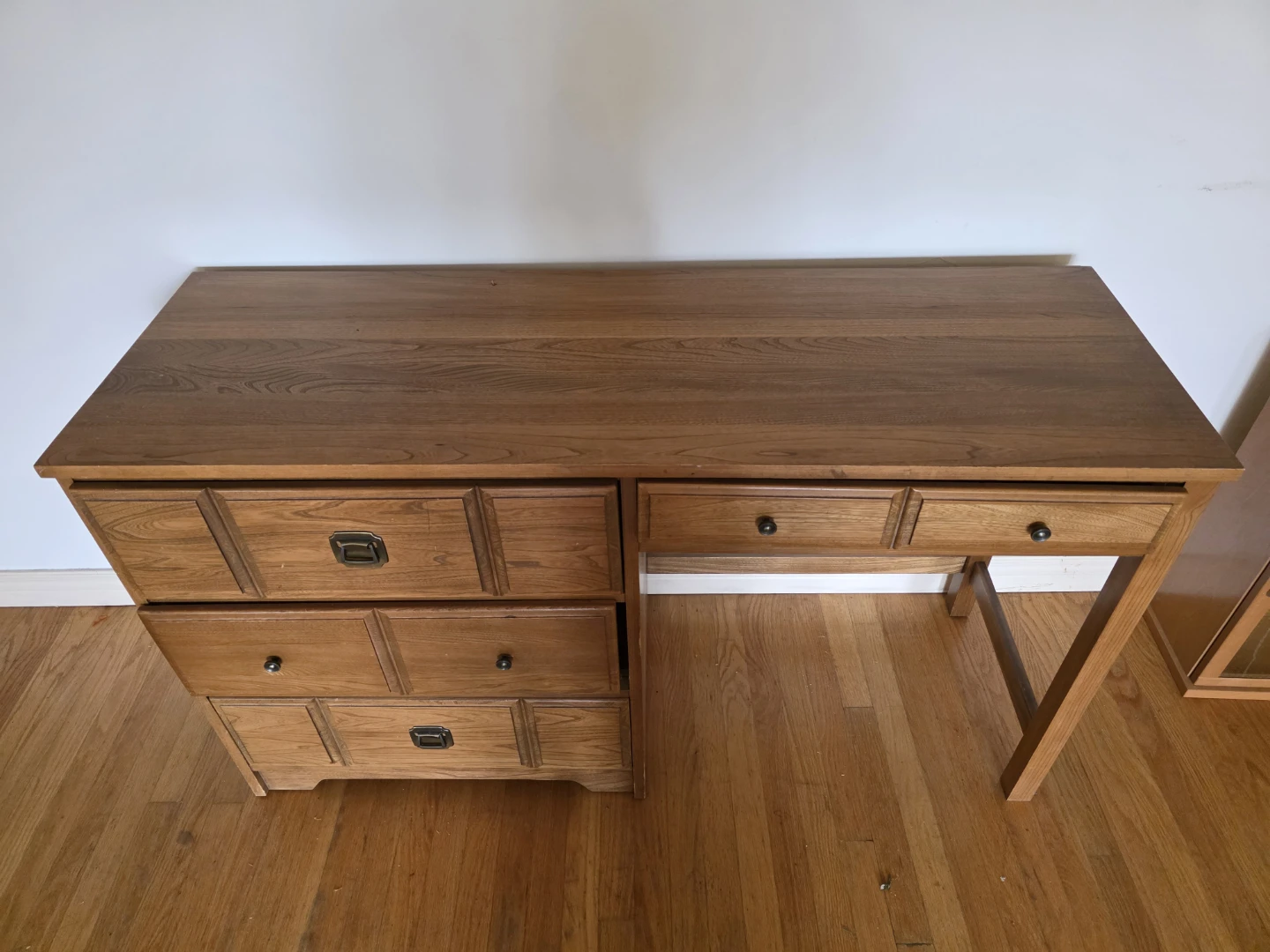 Wooden Desk with Drawers