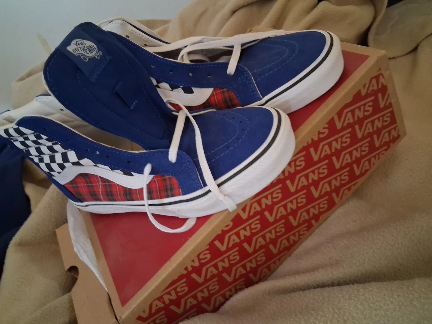 Vans Shoes - Blue Plaid Checkerboard