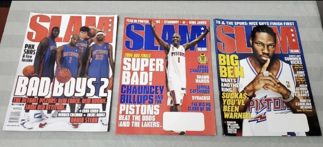 Detroit Pistons 2004 nba Champions Slam magazines