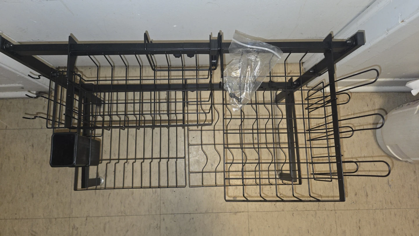 Black Metal Over-the-Sink Dish Rack - photo 2