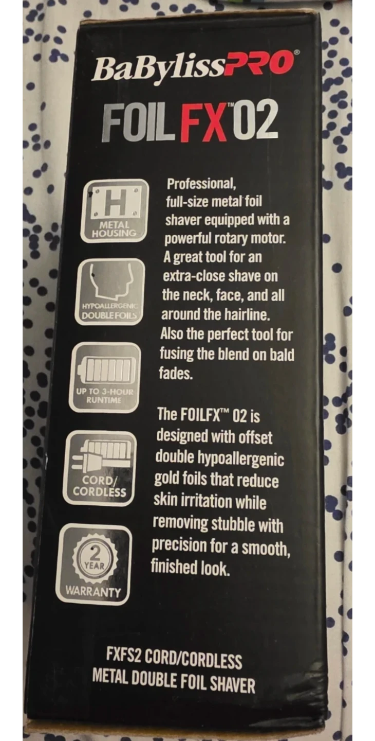 BaBylissPRO FOIL FX02 Cordless Metal Double Foil Shaver - photo 4