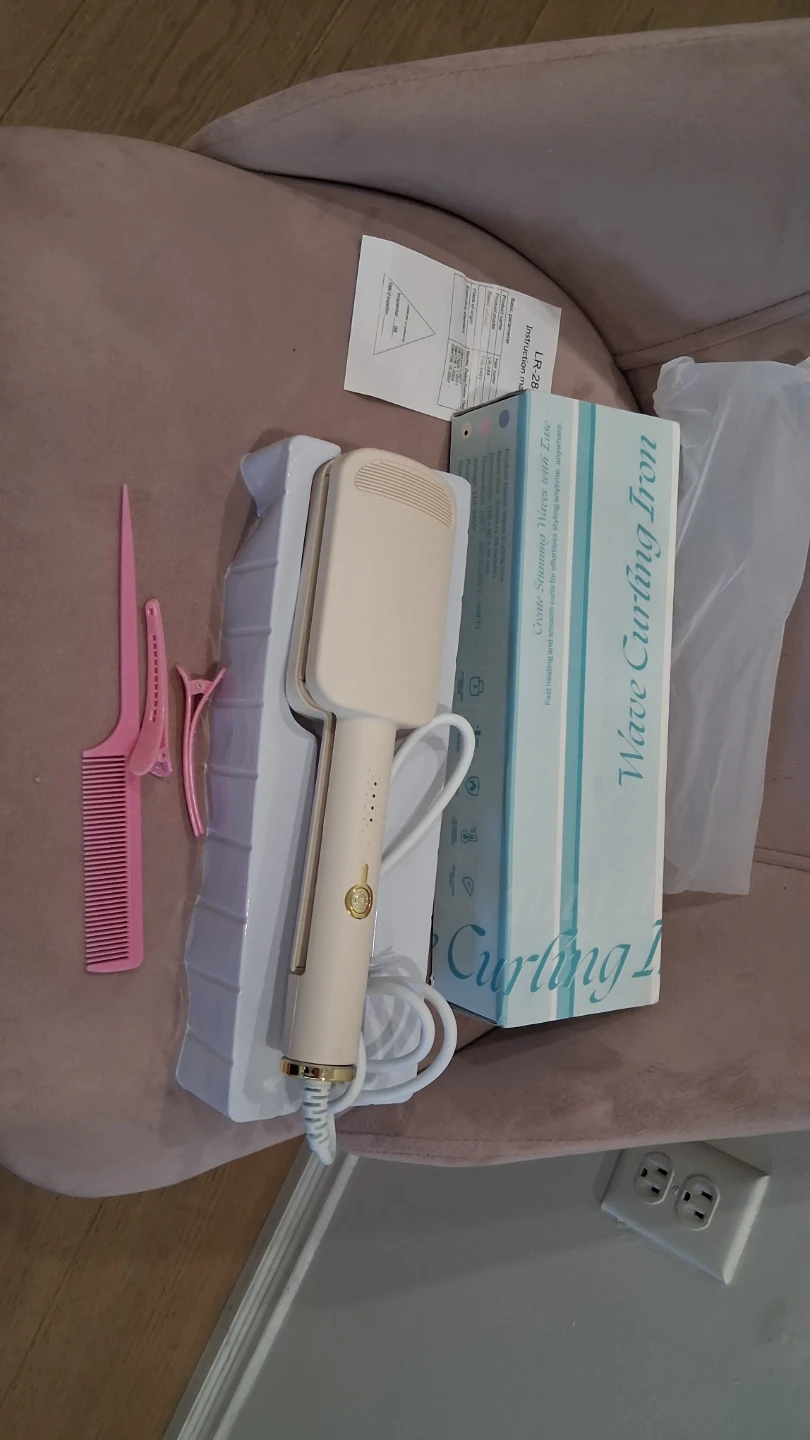 NEW Anion Hair Curler Curler Crimper, Colour: Beige
