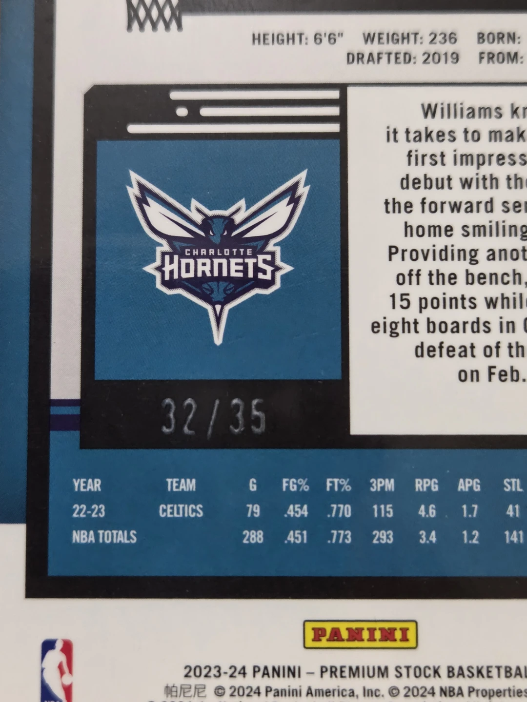 GRANT WILLIAMS - /35 PINK ICE PRIZM - photo 2