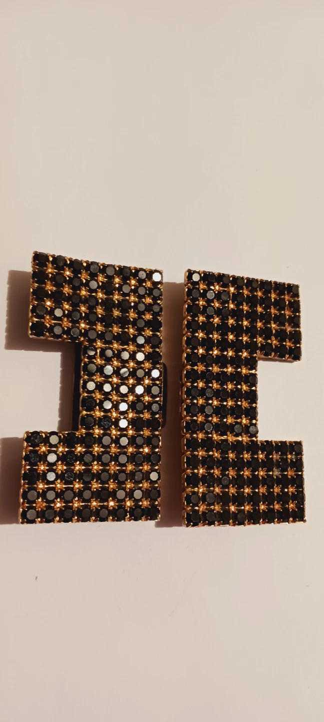 Art Deco Gorgeous Sparkling Interlocking Belt Buckle - photo 4