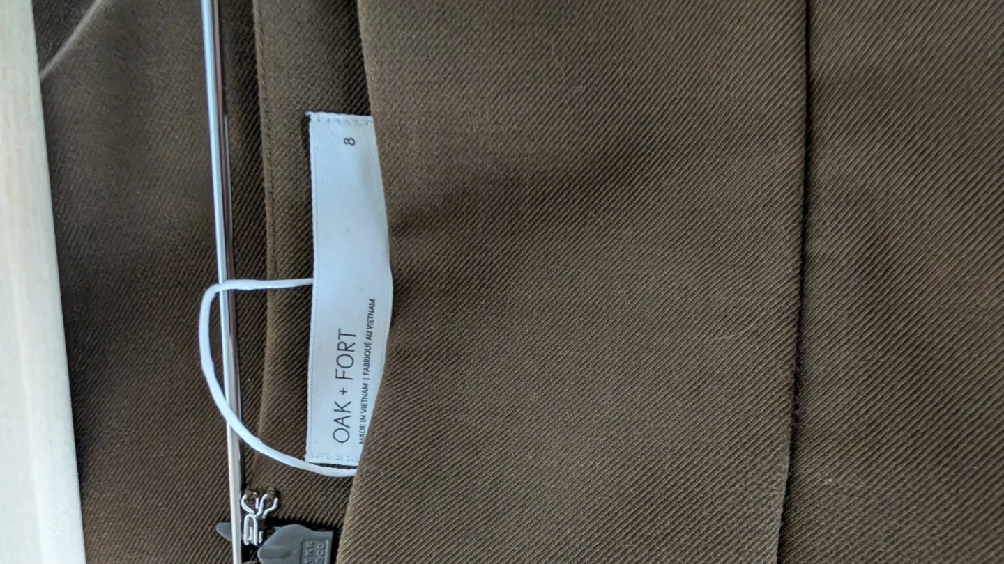Oak + Fort Brown Pleated Skirt Size 8 - photo 3