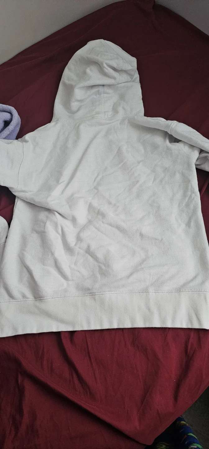 White Hoodie with "Good Vibes" Mushroom Graphic