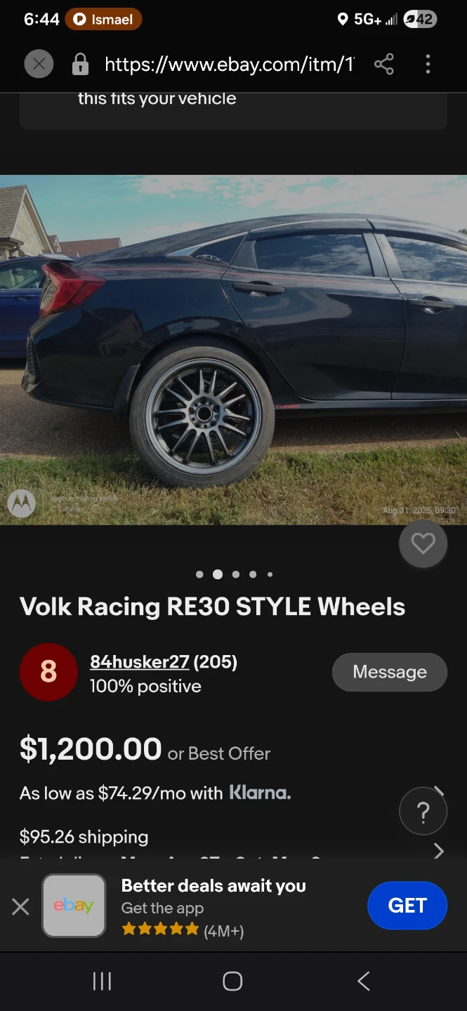 Set of 4 18x7.5J Wheels with 225/45R18 Tires