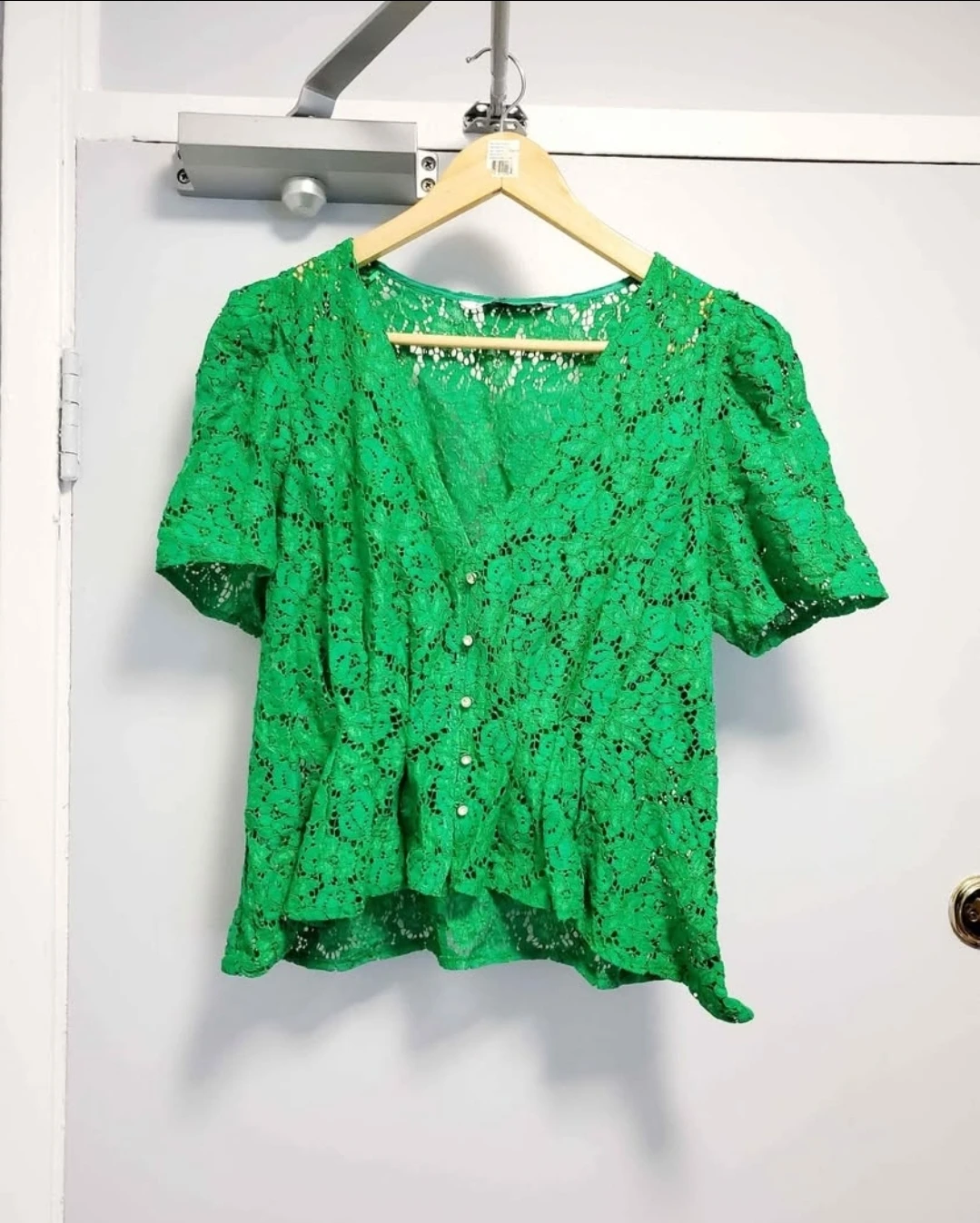 Bright Green Lace Top