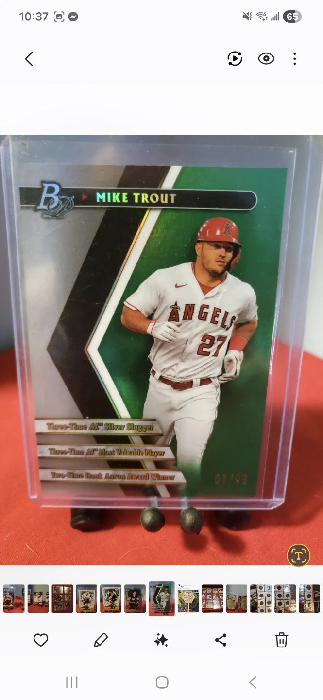 2023 Bowman Draft Mike Trout Green 07 / 99