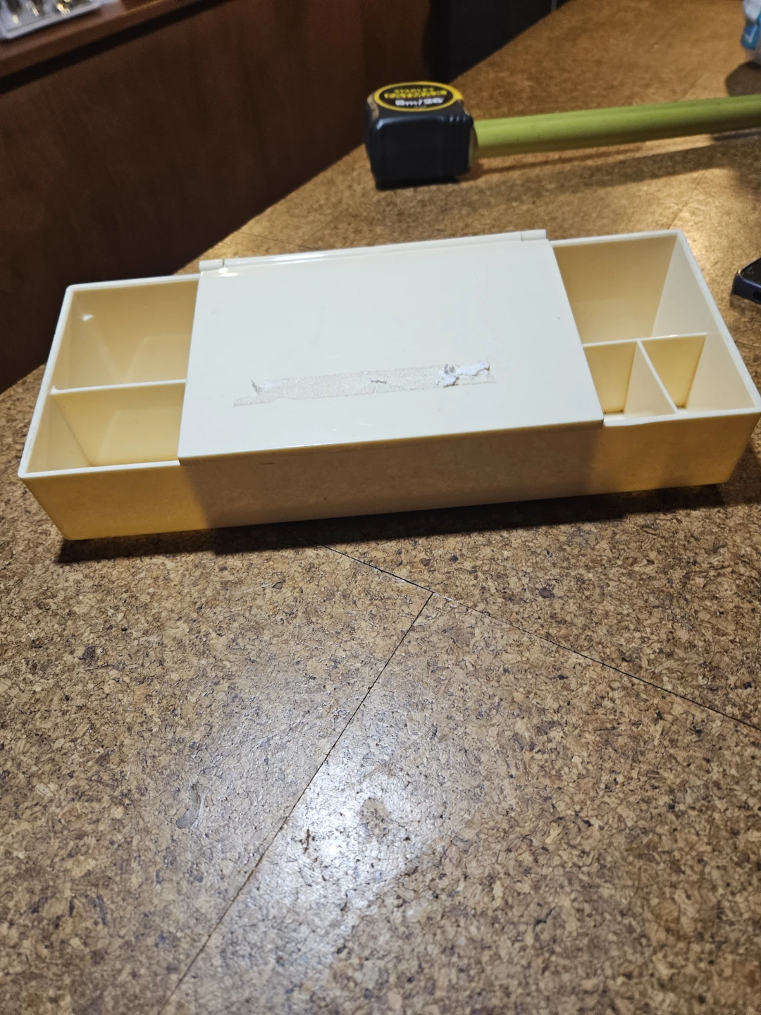 Cream Plastic Makeup Organizer with Mirror - photo 4