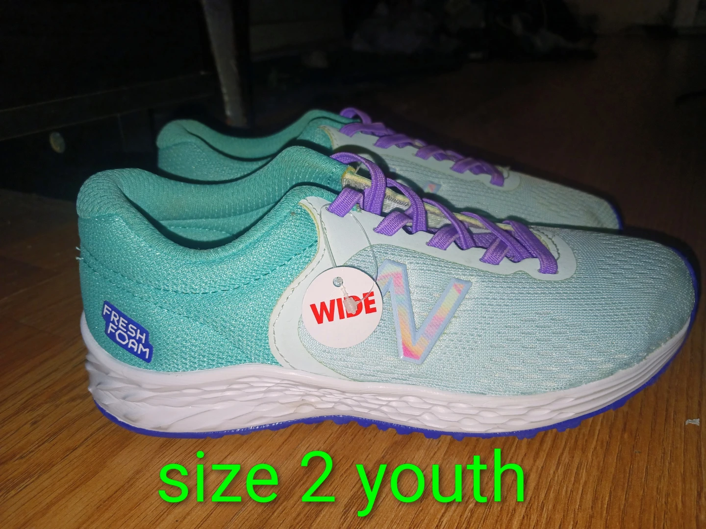 New Balance Fresh Foam Wide Running Shoes Youth Size 2