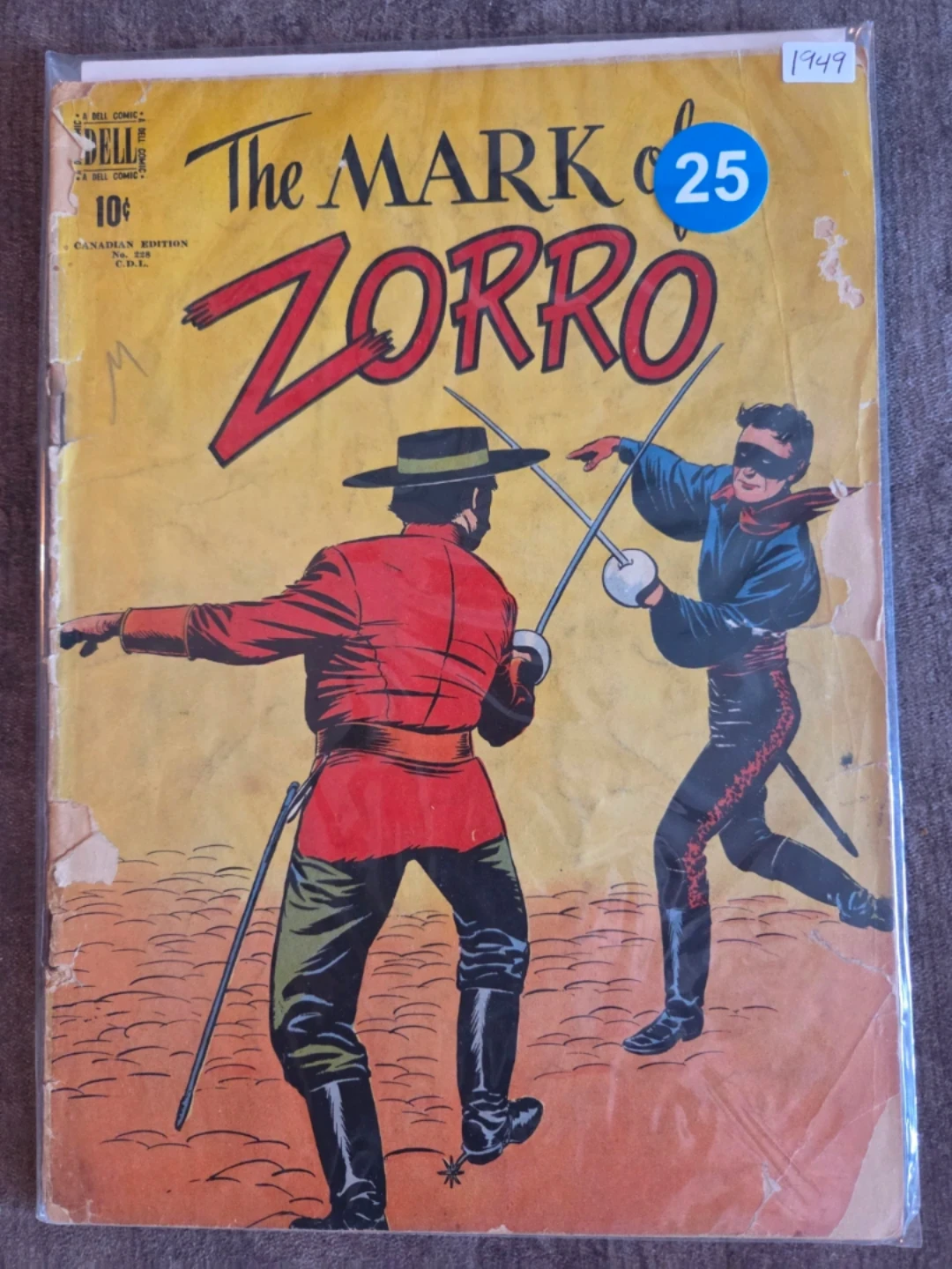 The Mark of Zorro Comic #228 Dell Comics 1949