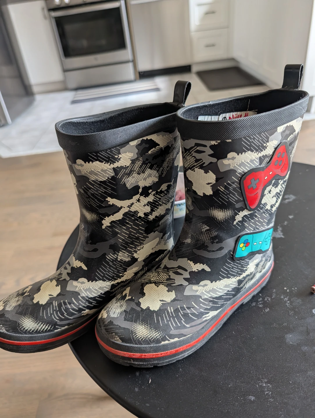 George Kids Size 13 Camo Rubber Rain Boots
