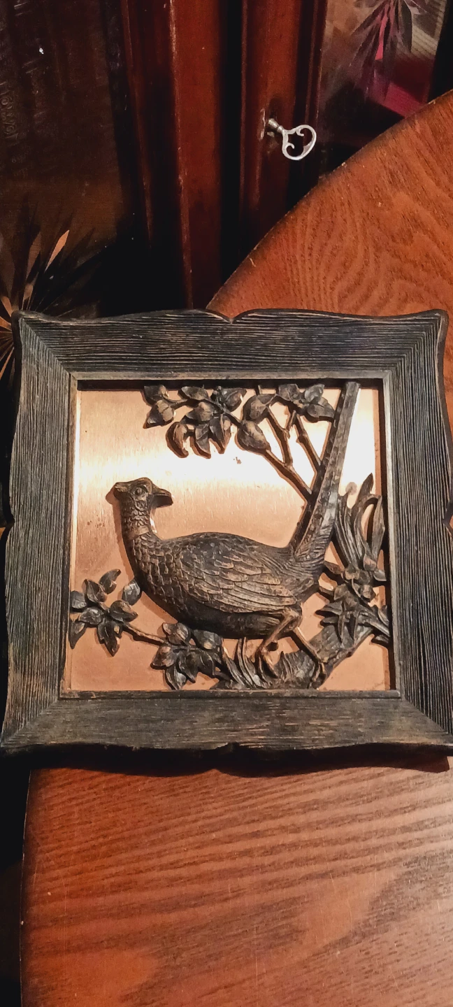 Beautiful Framed Copper Phasent Bird 3D Wall Decor - photo 5
