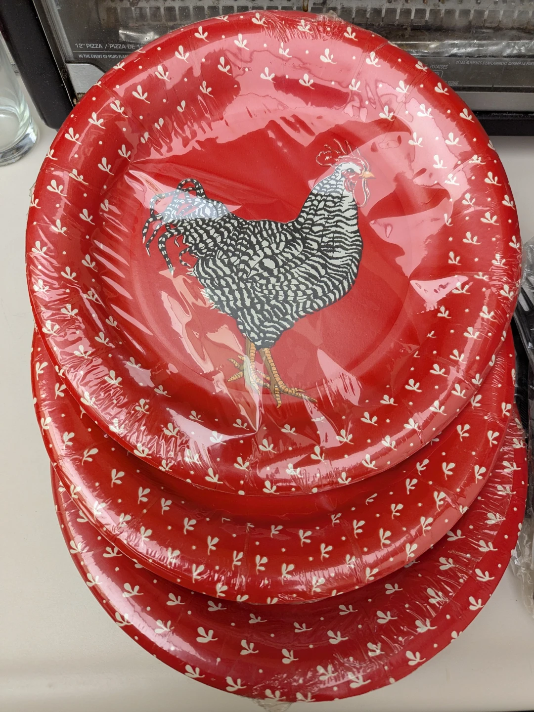 Red Rooster Paper Plates + Foam Plates
