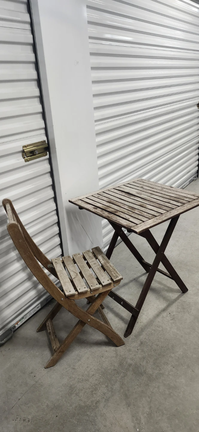 Foldable outdoor table with chair - photo 2